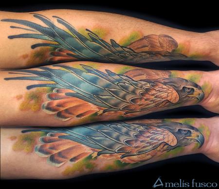 Tattoos - diving hawk - 105038